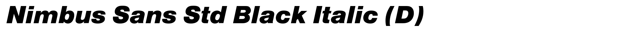 Nimbus Sans Std Black Italic (D) image